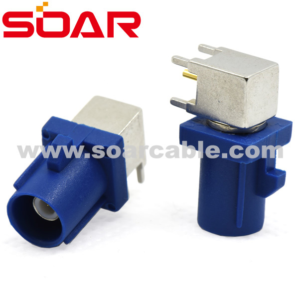 Code C FAKRA SMB Right Angle Plug PCB Ｍount (6605NTGOOC1)