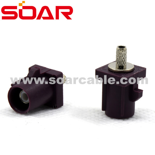 Code D FAKRA SMB Stright Plug Crimp (6602NTGXXD1)