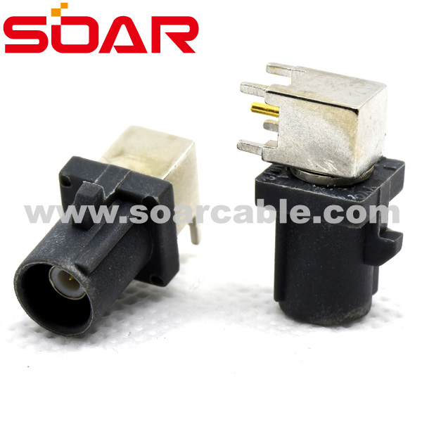 Code G FAKRA SMB Right Angle Plug PCB Ｍount (6605NTGOOG1)