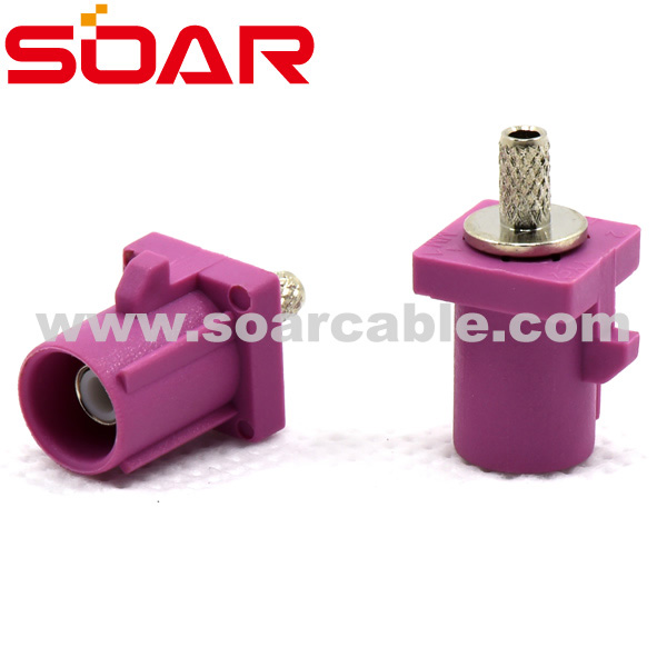 Code H FAKRA SMB Stright Plug Crimp (6602NTGXXH1)