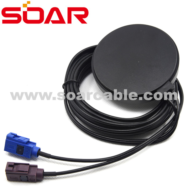 GPS and GSM dual model antenna with Fakra code C& D